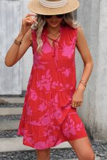 Fashion Floral Print Sleeveless Casual Dress - Image 4