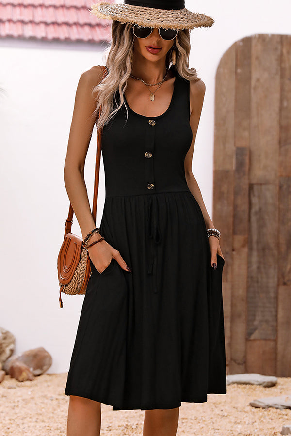 000_3137398f-16ee-47db-9393-0bc203d471dc.jpg Fashion Solid Color Sleeveless Casual Dress - Image 1