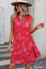 Fashion Floral Print Sleeveless Casual Dress - Image 2
