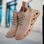 PLUS SIZE Men's Trendy Woven Knit Breathable Blade Type Sneakers, Comfy Non Slip Lace Up Shoes For Men's Outdoor Activities - Image 12