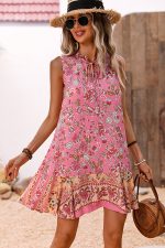 Bohemia Print Ruffle Hem Mini Dress - Image 2