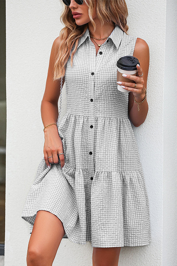 00_a06efc3d-7042-48a8-a6ec-216c499e56ab.jpg Plaid Print Ruffle Hem Sleeveless Dress - Image 1