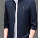 Men's Solid Colour Lapel Jackets With Zipper, Comfy Casual Long Sleeve Business Style Tops For Men's Outdoor Activities - Image 3