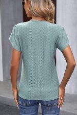 Ruffle Sleeve Fashion Solid Color Tops - Image 4