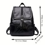 Women's Bag, New Soft PU Leather Student Bag, Lady Travel Backpack (Zipper Direction Assorted Varieties) - Image 5