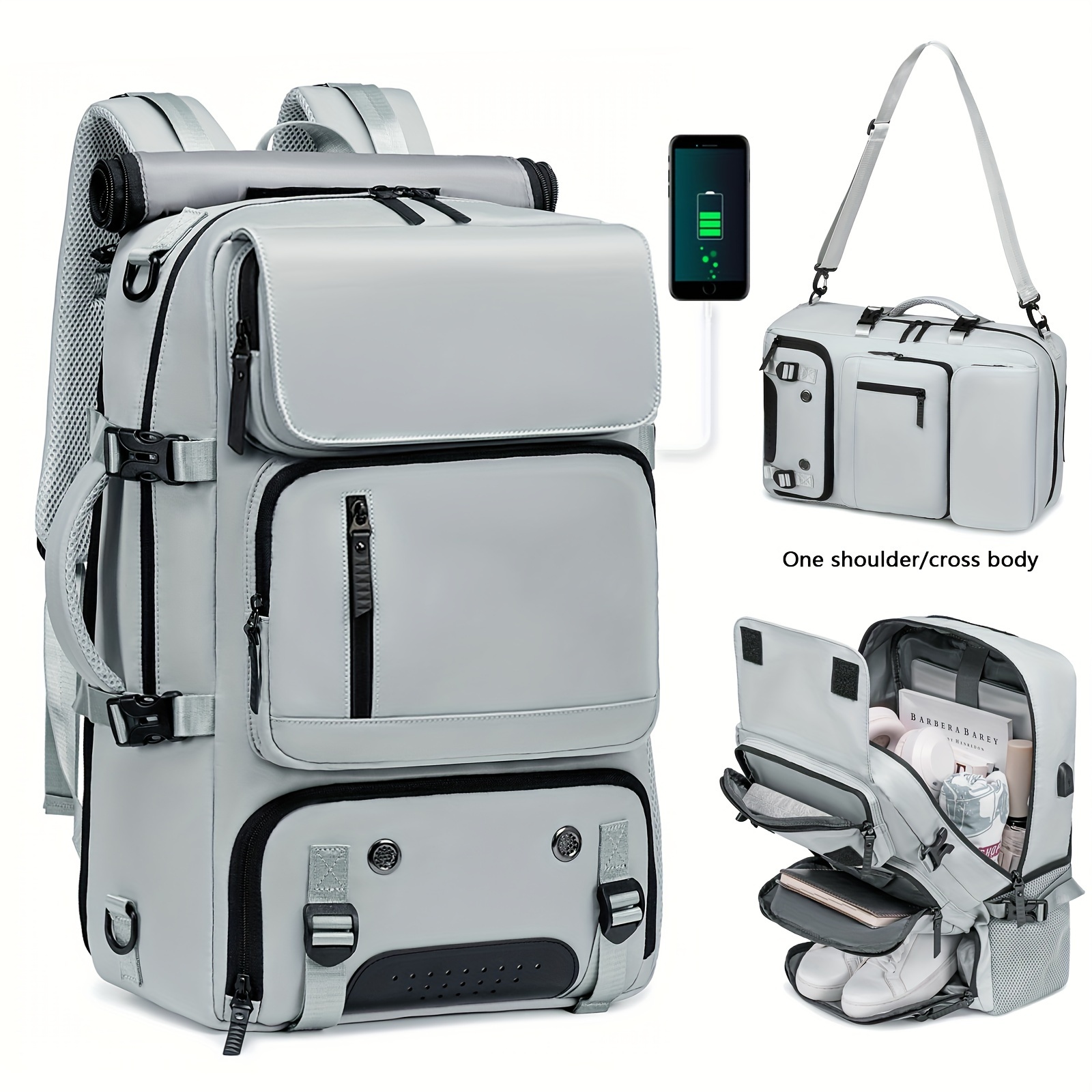 024e8209-759a-4433-992c-b40853ca640b.jpg 1pc 3-in-1 Laptop Backpack, Large Capacity Backpack For Traveling & Business - Image 1