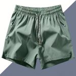 Men's Solid Color Leisure Shorts With Zippered Pockets, Summer Fashion Drawstring Sports Shorts For Fitness And Outdoors Wear - Image 5