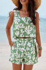 Fashion Smocked Waist Casual Two Pieces Sets - Image 4