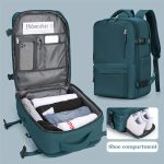 Multi Pocket Carry On Travel Backpack, Flight Approved Gym Bag With Shoe Compartment, Waterproof Laptop School Bag - Image 29