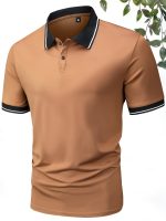 3Pcs Breathable Regular Fit Golf Shirt, Men's Casual V-Neck T-Shirt Short Sleeve For Summer, Men's Clothing - Image 10