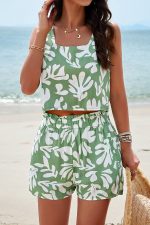 Fashion Smocked Waist Casual Two Pieces Sets
