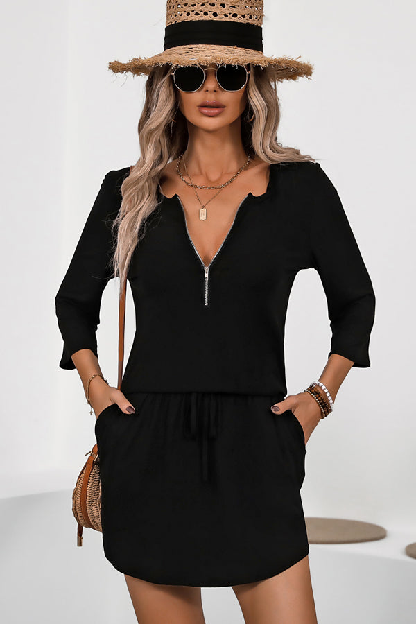 04_ef651500-6a58-4529-9b8f-468531c7f6c5.jpg Fashion Zipper Drawstring Casual Dress - Image 1
