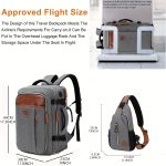 Carry-On Travel Backpack With Shoes Compartment, Expandable Waterproof Luggage Daypack, Portable Laptop Schoolbag - Image 10