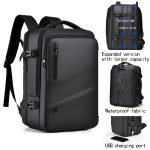 1pc Expandable Laptop Backpack, Waterproof Business Travel Backpack, Fits 15.6-Inch Laptop
