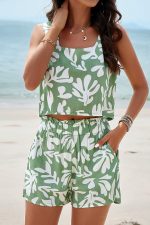 Fashion Smocked Waist Casual Two Pieces Sets - Image 6