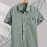 Men's Casual Button-down Short Sleeve Shirt - Image 6