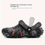 Unisex Graffiti Print Clogs, Fashion Breathable EVA Summer Beach Slide Shoes, Casual Outdoor Garden Sandals - Image 8