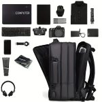 Men's Large Capacity Backpack, 39.62cm Laptop Backpack, Extendable Backpack For Travel, Business, School - Image 14
