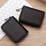 1pc Men's PU Leather Casual Card Holder, Zipper Coin Purse - Image 5