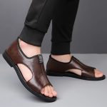 Plus Size Men's Open Toe Breathable Sandals, Comfy Non Slip Rubber Sole Casual Durable Beach Water Shoes, Men's Footwear - Image 9