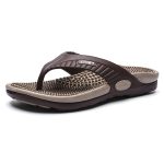 Men Acupressure Massage Reflexology Flip Flops Shock Absorption Lightweight Non Slip Thong Sandals For Indoor Outdoor Beach Summer