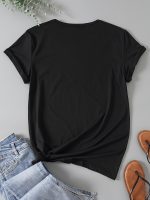 PARIS Print T-shirt, Short Sleeve Crew Neck Casual Top For Summer & Spring, Women's Clothing - Image 5