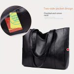 Faux Leather Tote Bag, Multi Pockets Bag, Large Handbags For Work School Travel - Image 6