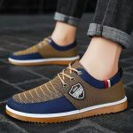 Men's Canvas Low Top Sneaker Lace-up Classic Casual Walking Shoes - Image 9