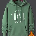 Stay Humble & Hustle Print Hoodie, Cool Hoodies For Men, Men's Casual Graphic Design Pullover Hooded Sweatshirt With Kangaroo Pocket Streetwear For Winter Fall, As Gifts - Image 11