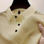 Men's Lapel Neck Short Sleeve T-shirt, Comfy Stretchy Trendy Tees For Summer, Casual Daily Style Fashion Clothing - Image 10