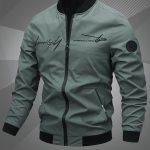 Men's Letter Embroidered Casual Bomber Jacket Gifts Best Sellers - Image 3