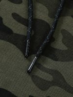 Men's Camo Loose Pullover Hooded Fleece Sweatshirt For Autumn And Winter - Image 8