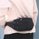 1pc Men's Simple Fashion Waist Bag, Casual Large Travel Motorcycle Fanny Pack - Image 2