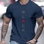 Men's Dark Printing Print Sports Casual Commuting All-match Short-Sleeve T-shirt Side-by-side Optional