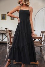 Solid Color Sleeveless Maxi Dress - Image 4