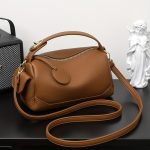 Women's Classic Boston Bag | Solid Color PU Leather | Multi-Pocket Design | Versatile Crossbody And Handbag | Simple Style Purse For Everyday Use - Image 7
