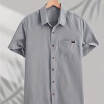 Men's Casual Button-down Short Sleeve Shirt - Image 5