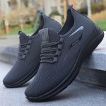Men's Slip-on Sneakers With Shoelaces - Odor-resistant Athletic Shoes - Lightweight And Breathable - Image 2