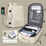 Multi Pocket Carry On Travel Backpack, Flight Approved Gym Bag With Shoe Compartment, Waterproof Laptop School Bag - Image 18