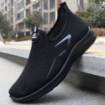 Men's Slip-on Sneakers With Shoelaces - Odor-resistant Athletic Shoes - Lightweight And Breathable - Image 5
