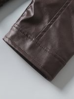 2026 Autumn And Winter New Zipper Cardigan Pocket PU Leather Small Stand Collar MotorcycleJacket Coat Men's Coat - Image 10