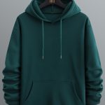 Men's Long Sleeve Solid Hoodies Street Casual Sports And Fashionable With Kangaroo Pocket Sweatshirt, Suitable For Outdoor Sports, For Autumn And Winter, Fashionable And Versatile - Image 5