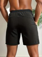 Men's Casual And Chic Solid Color Shorts With Drawstring And Zippered Pockets, Versatile And Comfy Shorts For Summer Outdoors Activities And Workout Wear - Image 8