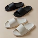 Simple Solid Color Slides, Casual Open Toe Soft Sole Shoes, Comfortable Indoor Home Bathroom Shower Slides - Image 8