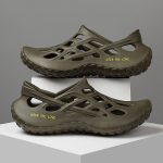 Men's Trendy Slip On Breathable Quick Dry Clogs, Comfy Non Slip Casual EVA Beach Water Shoes For Men's Outdoor Activities, Summer