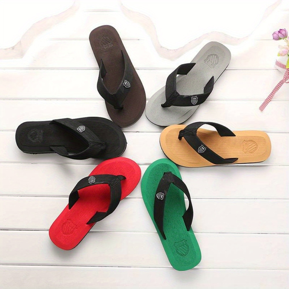 1710334245571-19ba086050d94d3598b9fee3e7b843af-goods.jpeg Men's Trendy Lightweight Portable Flip Flops, Comfy Non Slip Casual EVA Thong Sandals For Men's Outdoor Activities - Image 1