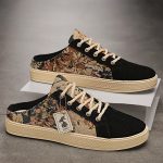 Men's Trendy Hollow Out Breathable Mule Shoes, Comfy Non Slip Casual Lace Up Durable Shoes, Men's Footwear