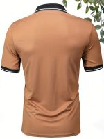 3Pcs Breathable Regular Fit Golf Shirt, Men's Casual V-Neck T-Shirt Short Sleeve For Summer, Men's Clothing - Image 11