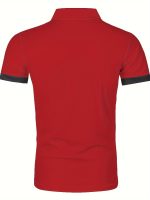 Breathable Regular Fit Golf Shirt, Men's Casual V-Neck T-Shirt Short Sleeve For Summer, Men's Clothing - Image 24