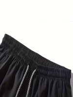 Men's Solid Color Leisure Shorts With Zippered Pockets, Summer Fashion Drawstring Sports Shorts For Fitness And Outdoors Wear - Image 9